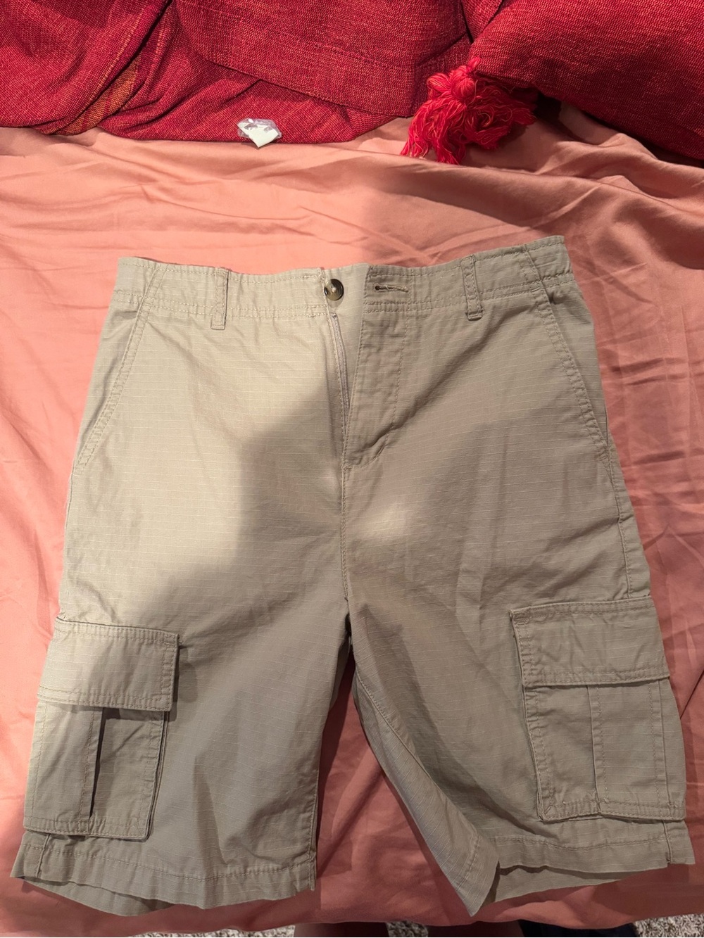 Old Navy Tan Ripstop Shorts with Utility Pockets